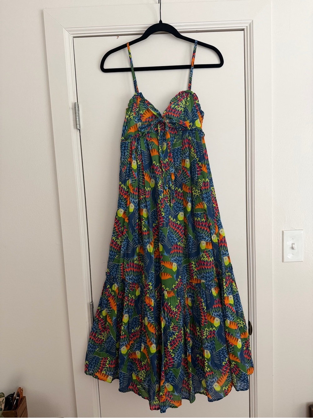 Farm Rio/ Tropical Print Toucan Maxi Dress - Picture 1 of 3